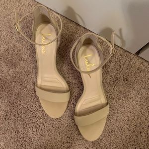 New! Never worn! Lulus Nude Heels